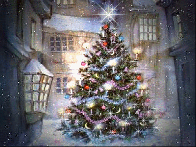 Vieilles maisons & sapin.gif